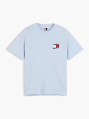 Tommy Jeans Blue Wavy Flag Back Logo Relaxed T-Shirt - Image 5 of 5