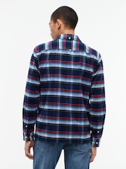 Tommy Jeans Dark Blue Check Regular Fit Pattern Dobby Corduroy Shirt - Image 2 of 5