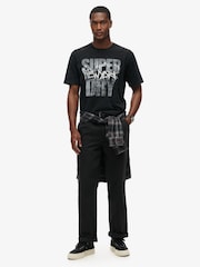 Superdry Black Loose 100% Cotton Photographic Skate T-Shirt - Image 3 of 6