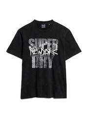 Superdry Black Loose 100% Cotton Photographic Skate T-Shirt - Image 5 of 6