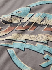 Superdry Dark Pebble Grey 100% Cotton 70s Rock Graphic Band T-Shirt - Image 5 of 5