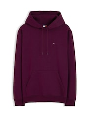 Tommy Jeans Red Flag Embroidery Fleece Drawstring Hoodie - Image 5 of 5
