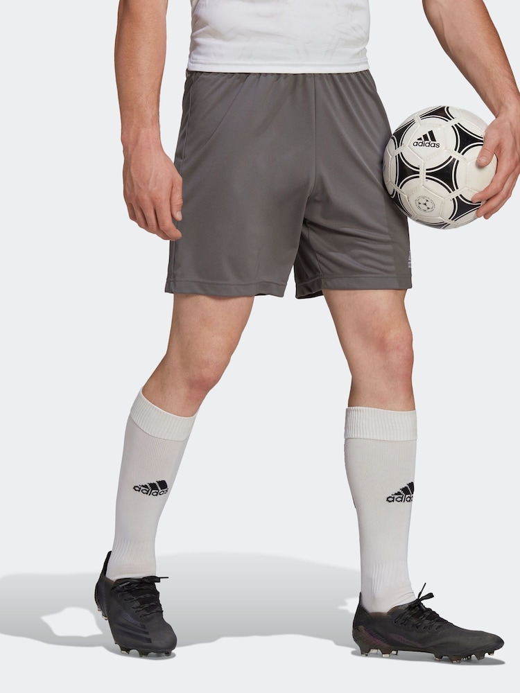 adidas Grey Entrada Shorts - Image 2 of 6