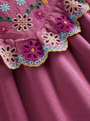 Boden Purple Broderie Yoke Sweatshirt Dress - Image 3 of 3