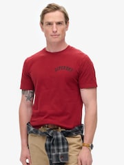 Красный - Superdry 100% Cotton Tattoo Graphic T-Shirt - Image 1 of 6