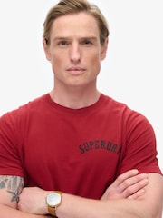 Красный - Superdry 100% Cotton Tattoo Graphic T-Shirt - Image 3 of 6