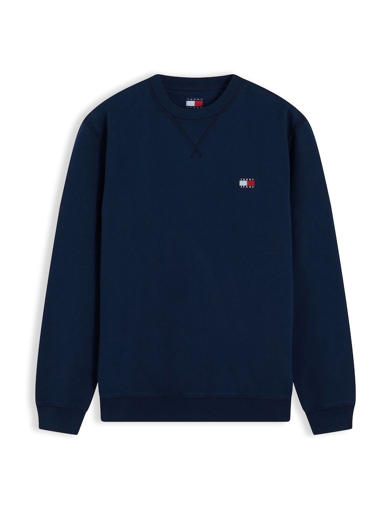 Tommy Hilfiger Blue Badge Fleece Crew Neck Sweatshirt - Image 5 of 5 Tommy Hilfiger Blue Badge Fleece Crew Neck Sweatshirt - Image 5 of 5