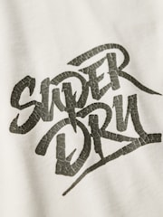 Superdry Off White Loose 100% Cotton Photographic Skate T-Shirt - Image 5 of 5