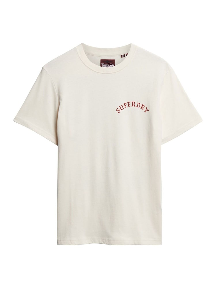 Superdry Nude 100% Cotton Tattoo Graphic T-Shirt - Image 5 of 7