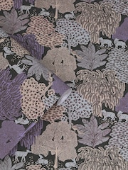 Laura Ashley Violet Grey Garwood Grove 10M Wallpaper - Image 3 of 4