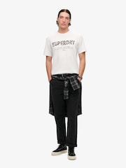 Superdry Brilliant White Loose Fit Utility Sport Logo 100% Cotton T-Shirt - Image 2 of 7