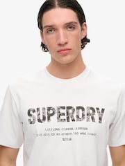 Superdry Brilliant White Loose Fit Utility Sport Logo 100% Cotton T-Shirt - Image 3 of 7