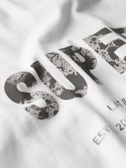 Superdry Brilliant White Loose Fit Utility Sport Logo 100% Cotton T-Shirt - Image 6 of 7