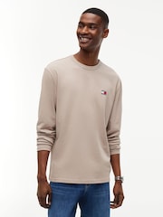 Tommy Hilfiger Brown Badge Jersey Long Sleeve T-Shirt - Image 1 of 5