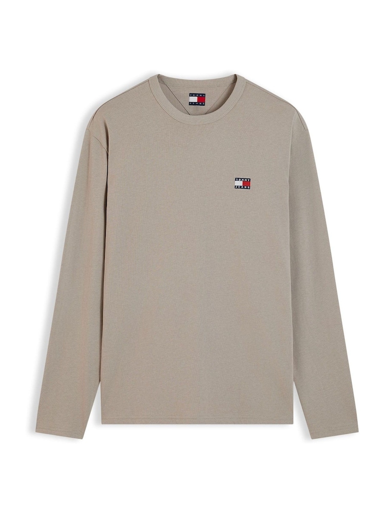 Tommy Hilfiger Brown Badge Jersey Long Sleeve T-Shirt - Image 5 of 5 Tommy Hilfiger Brown Badge Jersey Long Sleeve T-Shirt - Image 5 of 5