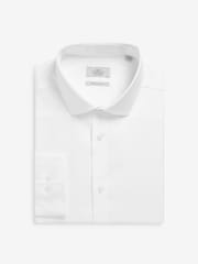 White Regular Fit 100% Cotton Single Cuff Shirt - Image 3 of 4