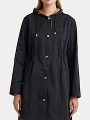 Lauren Ralph Lauren Navy Blue Water Repellent Reversible Hooded Anorak - Image 7 of 9