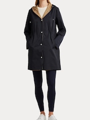 Lauren Ralph Lauren Navy Blue Water Repellent Reversible Hooded Anorak - Image 8 of 9