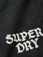Superdry Washed Black Loose 100% Cotton Photographic Skate T-Shirt - Image 5 of 5