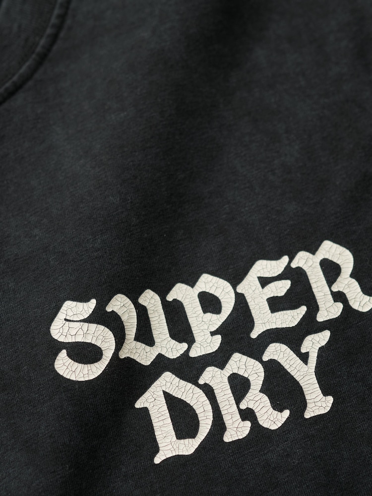 Superdry Washed Black Loose 100% Cotton Photographic Skate T-Shirt - Image 5 of 5