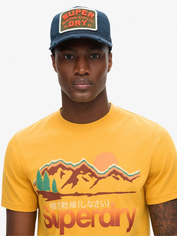 Superdry Yellow Great Outdoors Graphic T-Shirt - Image 3 of 5