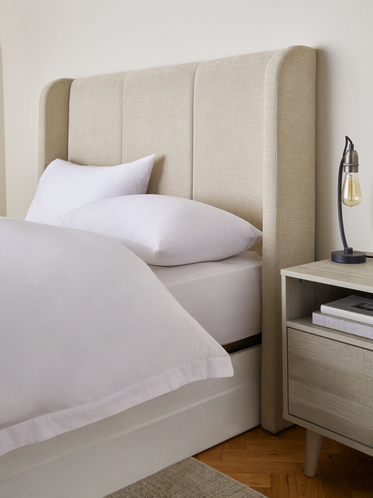 Soft Texture Light Natural Webster Upholstered Headboard - Image 1 of 1