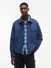 Көк - Tommy Jeans текстуралы балық сүйегі бар үлкен жейде - 5суретінің 1 суреті