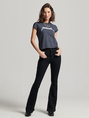 Superdry Black 100% Cotton Metallica Cap Band T-Shirt - Image 2 of 4