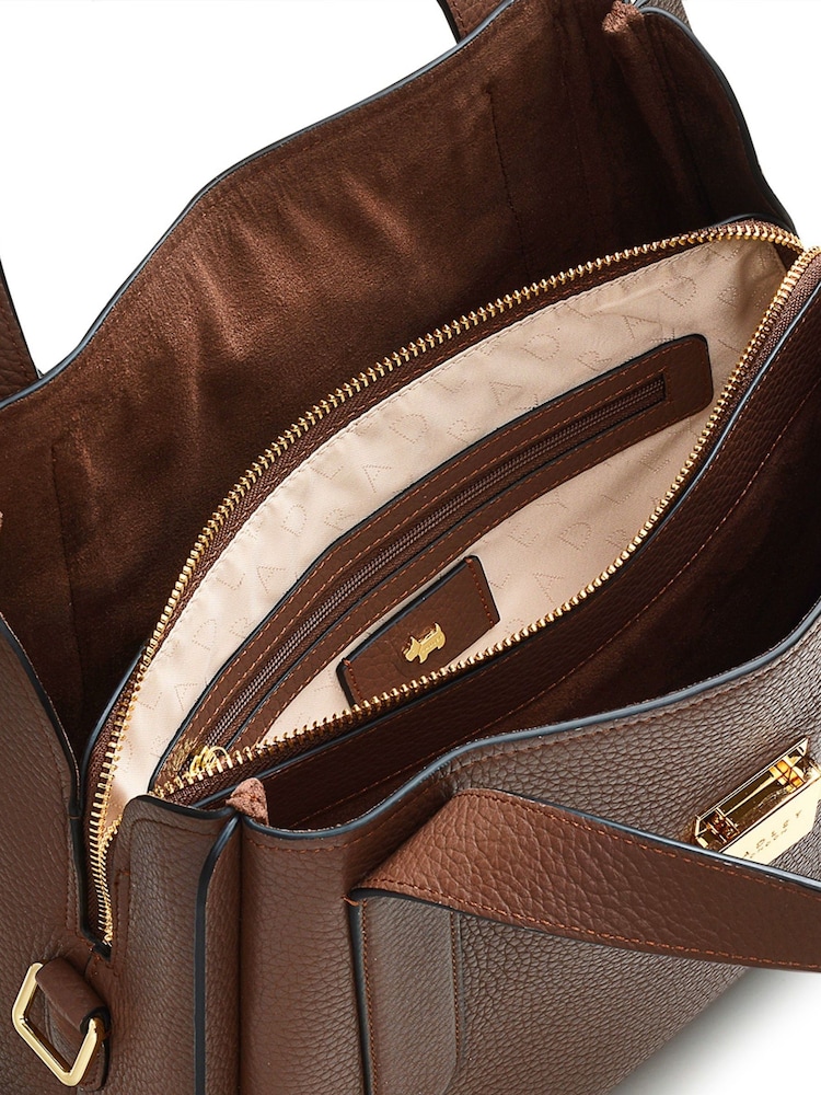 Radley London Medium Sloane Street Ziptop Grab Brown Bag - Image 5 of 5 Radley London Medium Sloane Street Ziptop Grab Brown Bag - Image 5 of 5