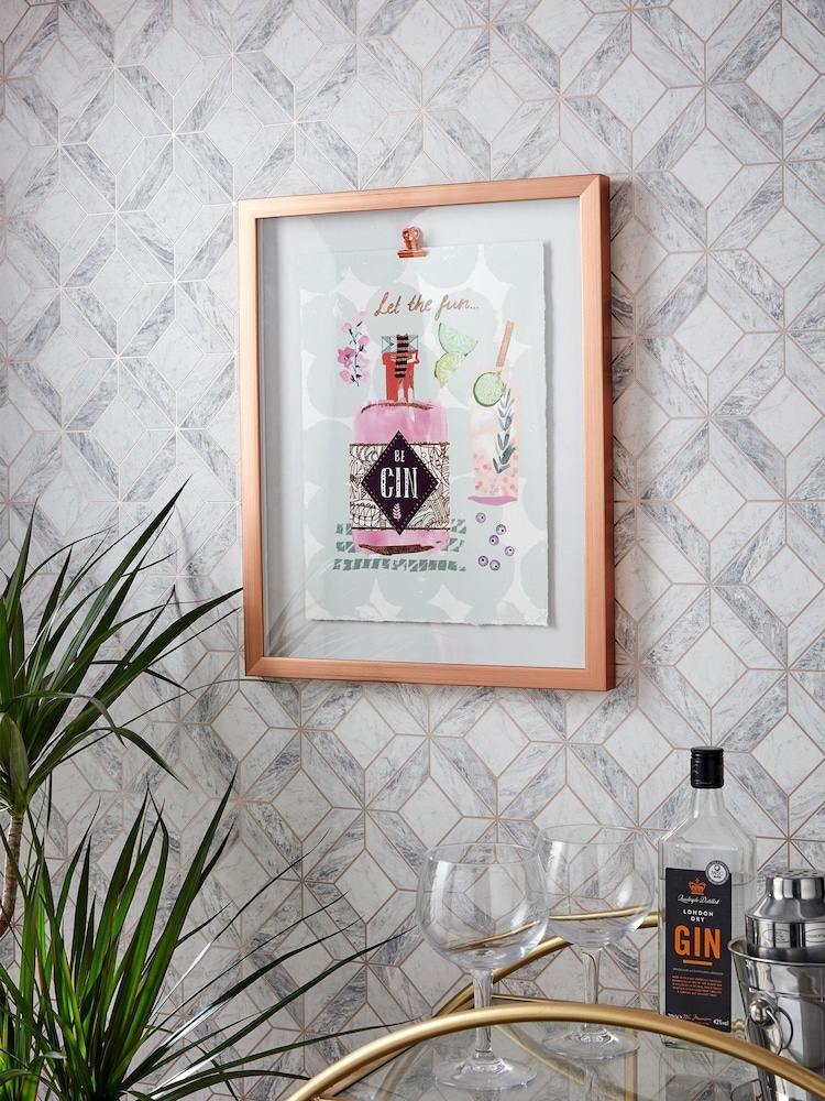 Art For The Home Pink Let The Fun Be Gin Wall Art - Image 1 of 1
