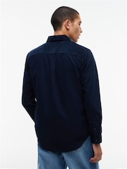 Tommy Jeans Blue Regular Fit Button Down Corduroy Shirt - Image 2 of 5