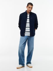 Tommy Jeans Blue Regular Fit Button Down Corduroy Shirt - Image 3 of 5