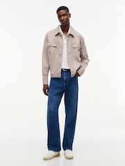 Қоңыр - Tommy Jeans текстуралы балық сүйегі бар үлкен жейде - 5суретінің 3 суреті