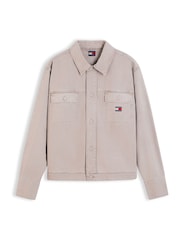 Қоңыр - Tommy Jeans текстуралы балық сүйегі бар үлкен жейде - 5суретінің 5 суреті