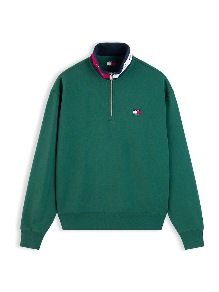 ירוק - Tommy Hilfiger סווטשירט בגזרה נינוחה עם רבע רוכסן ועיטור טלאי - תמונה 5 מתוך 5 ירוק - Tommy Hilfiger סווטשירט בגזרה נינוחה עם רבע רוכסן ועיטור טלאי - תמונה 5 מתוך 5