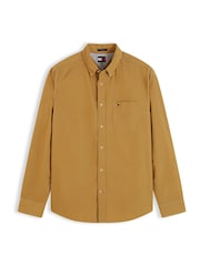 Tommy Jeans Brown Regular Fit Button Down Corduroy Shirt - Image 5 of 5