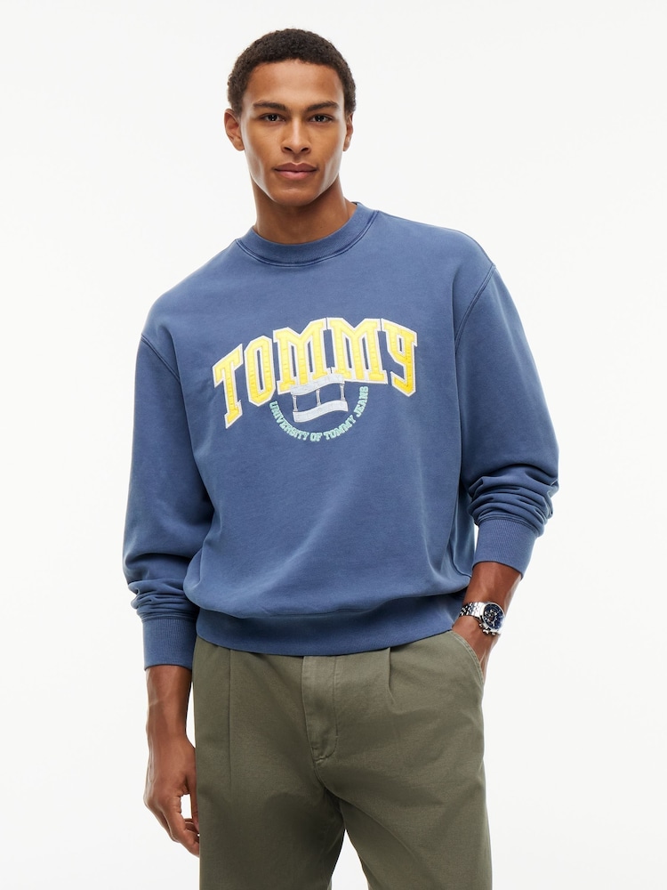 Tommy Jeans Varsity Logo Avslappet Terry Genser - Bilde 1 av 5