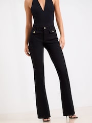 Negro - Vaqueros de campana de tiro alto Glam de Lipsy - Imagen 4 de 5
