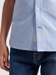 Jack Wills Blue Boys Short Sleeve Oxford Shirt - Image 5 of 8