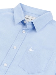Jack Wills Blue Boys Short Sleeve Oxford Shirt - Image 8 of 8
