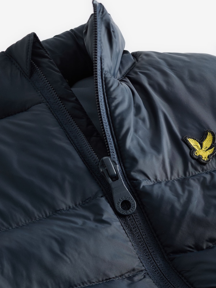 Lyle & Scott Navy Blue Boys Padded Gilet - Image 3 of 5