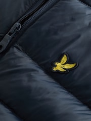 Lyle & Scott Navy Blue Boys Padded Gilet - Image 4 of 5