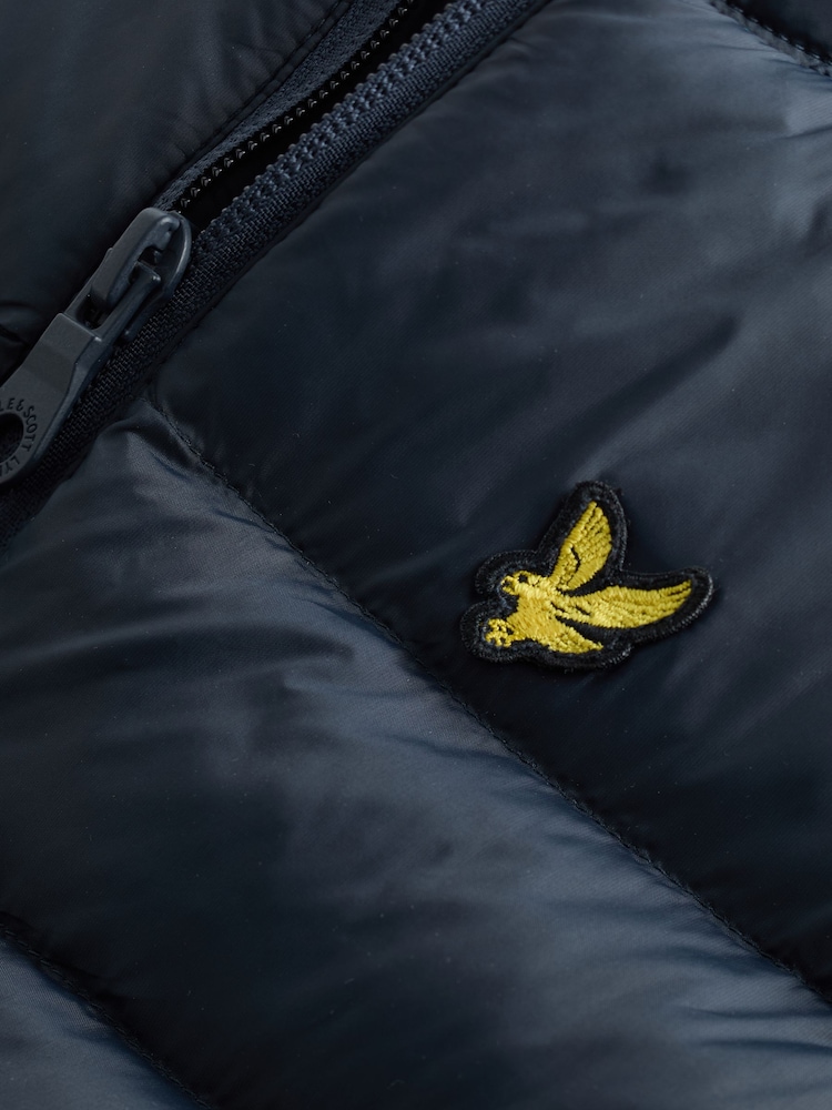 Lyle & Scott Navy Blue Boys Padded Gilet - Image 4 of 5