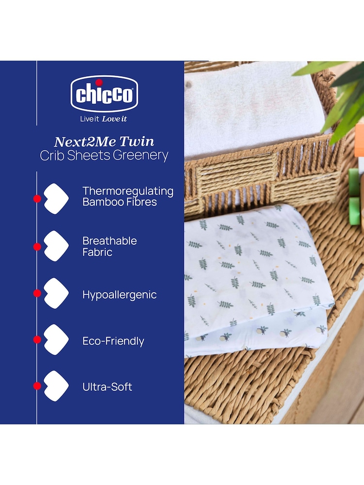 Σεντόνια δίδυμης κούνιας Chicco - Εικόνα 2 του 7