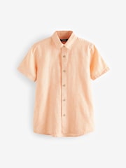 Peach Pink Linen Blend Shirt (3mths-16yrs) - Image 1 of 3