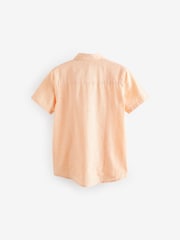 Peach Pink Linen Blend Shirt (3mths-16yrs) - Image 2 of 3