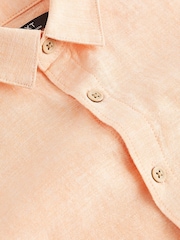 Peach Pink Linen Blend Shirt (3mths-16yrs) - Image 3 of 3