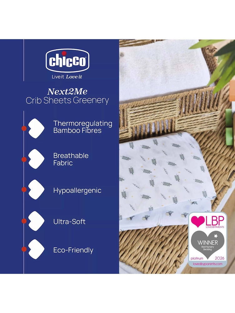 Chicco Next2Me 2 Pieces Crib Sheets - Εικόνα 8 του 8