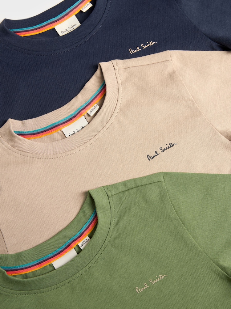 Nevtralne/mornarsko modre: - Paul Smith Junior Dečki Signature majica 3 Pack - Slika 6 iz 6 Nevtralne/mornarsko modre: - Paul Smith Junior Dečki Signature majica 3 Pack - Slika 6 iz 6