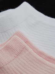 Reiss Black/Blush Callie 3 Pack of Trainer Socks - Image 2 of 3